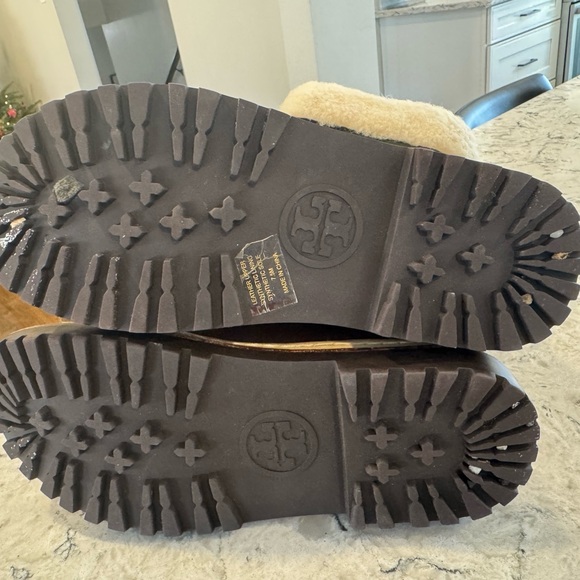 Tory Burch Jada Winter Waterproof Duck Boot Fur Lined Women's Size 7.5 M Green - Picture 7 of 10